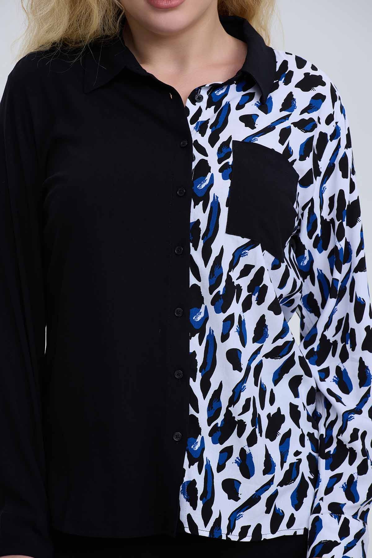 BLUSA MUJER ABOTÓNADA NEGRO