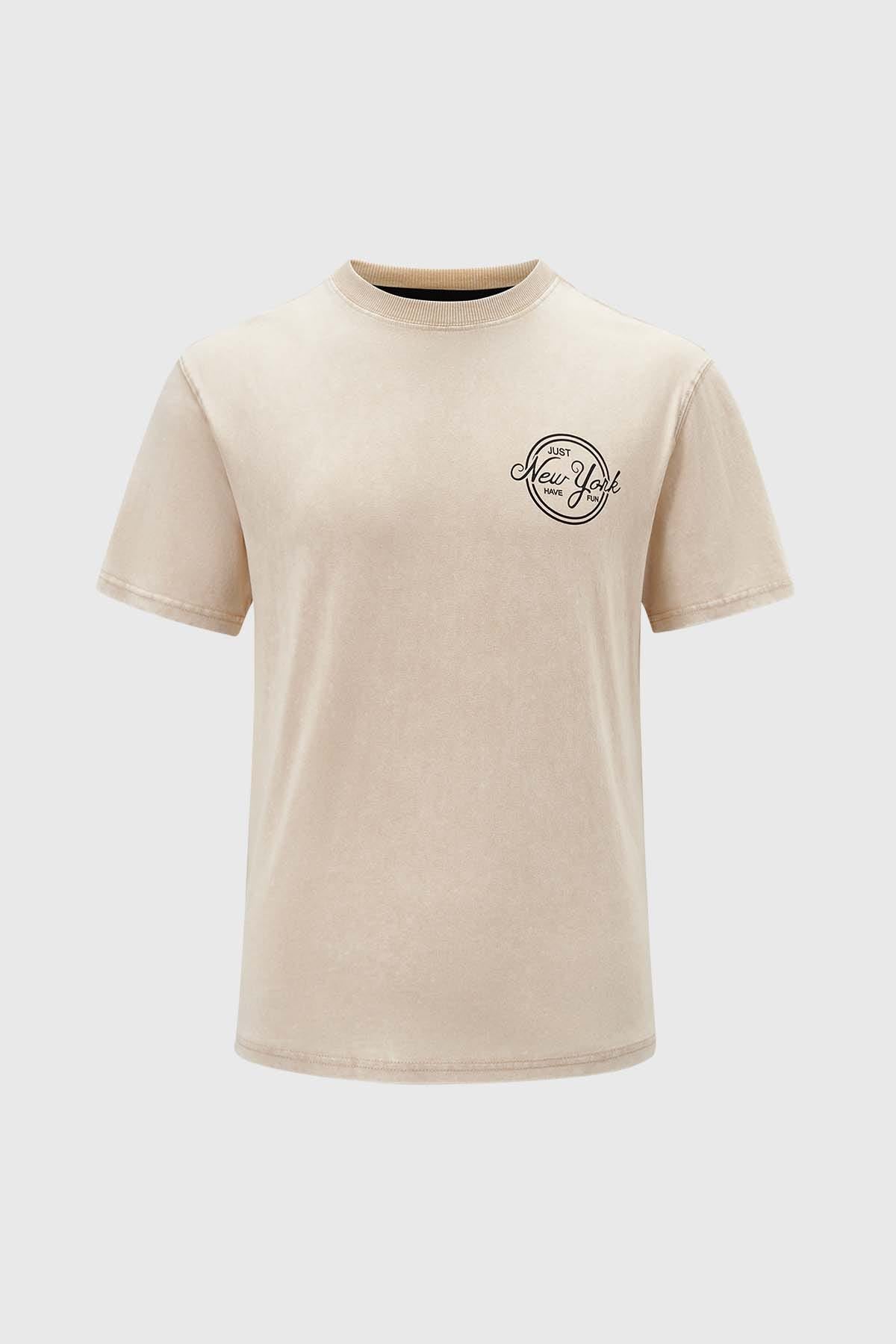 POLERA NIÑO LAVADO BEIGE