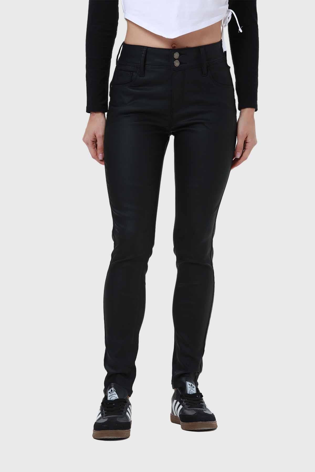 Jeans Mujer Skinny Engomado Negro