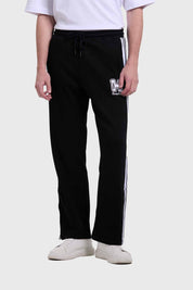Pantalón Buzo Hombre Aplicación Print Negro