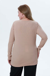 Polera Mujer Tejida Beige