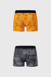 Boxer Hombre Bipack Garfield Naranjo