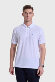 Polera Hombre Piqué Blanco