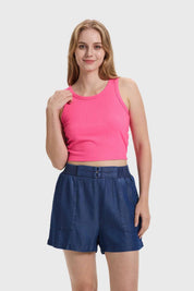 Polera Mujer Sudadera Fucsia Flúor