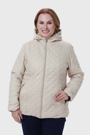 Parka Mujer Con Bolsillo Beige