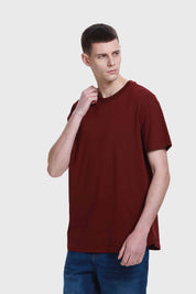 Polera Hombre Long Fit Básica Burdeo