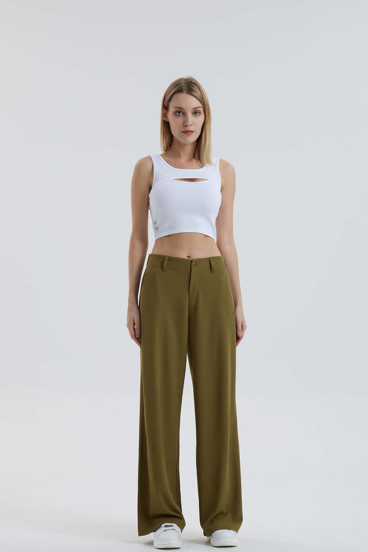 Pantalón Mujer Sastrero Verde