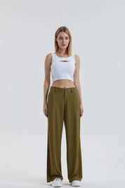 Pantalón Mujer Sastrero Verde