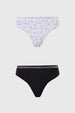 Calzón Mujer Bipack Colaless Print Blanco