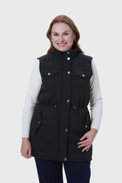 PARKA MUJER CASUAL LARGA NEGRO