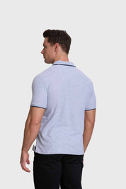 Polera Hombre Piqué Básica Gris
