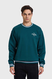 Polerón Hombre Print College Verde