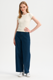 Polera Mujer Cropped Crudo