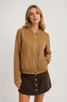 Chaqueta Mujer Classic Cuello Polo Beige