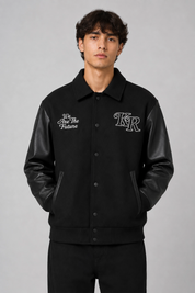 Chaqueta Hombre Cuello Camisero Negro