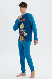 Pijama Hombre Dragon Azul Marino