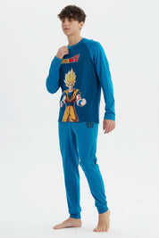 Pijama Hombre Dragon Azul Marino