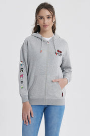 Polerón Mujer Hello Kitty Gris Melange