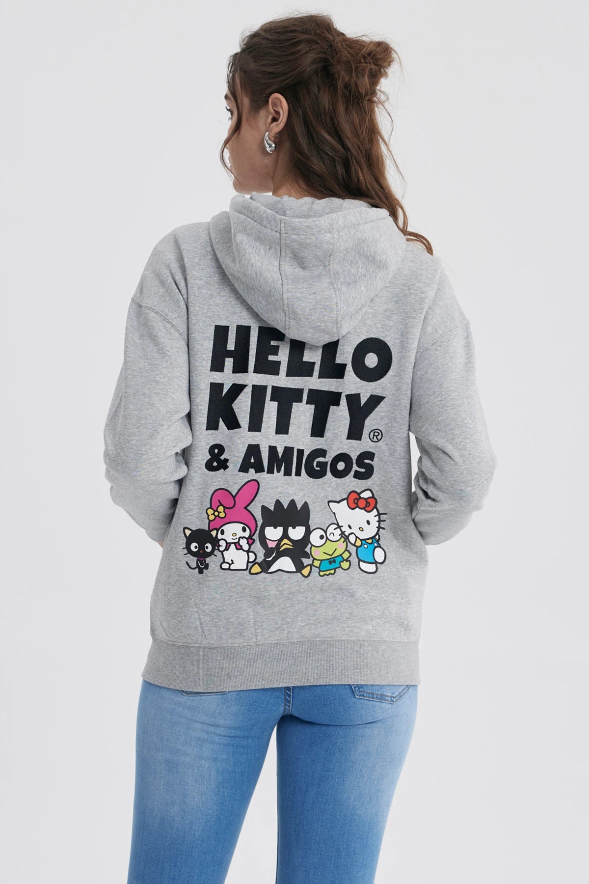 Polerón Mujer Hello Kitty Gris Melange