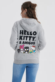 Polerón Mujer Hello Kitty Gris Melange