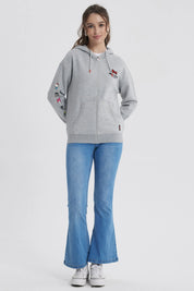 Polerón Mujer Hello Kitty Gris Melange
