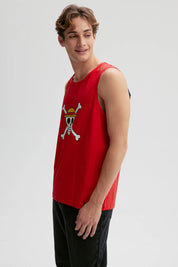 Polera Hombre One Piece Rojo