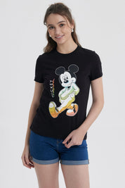 Polera Mujer Mickey Negro