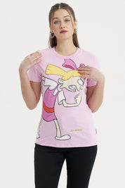 Polera Mujer Hey Arnold Rosado