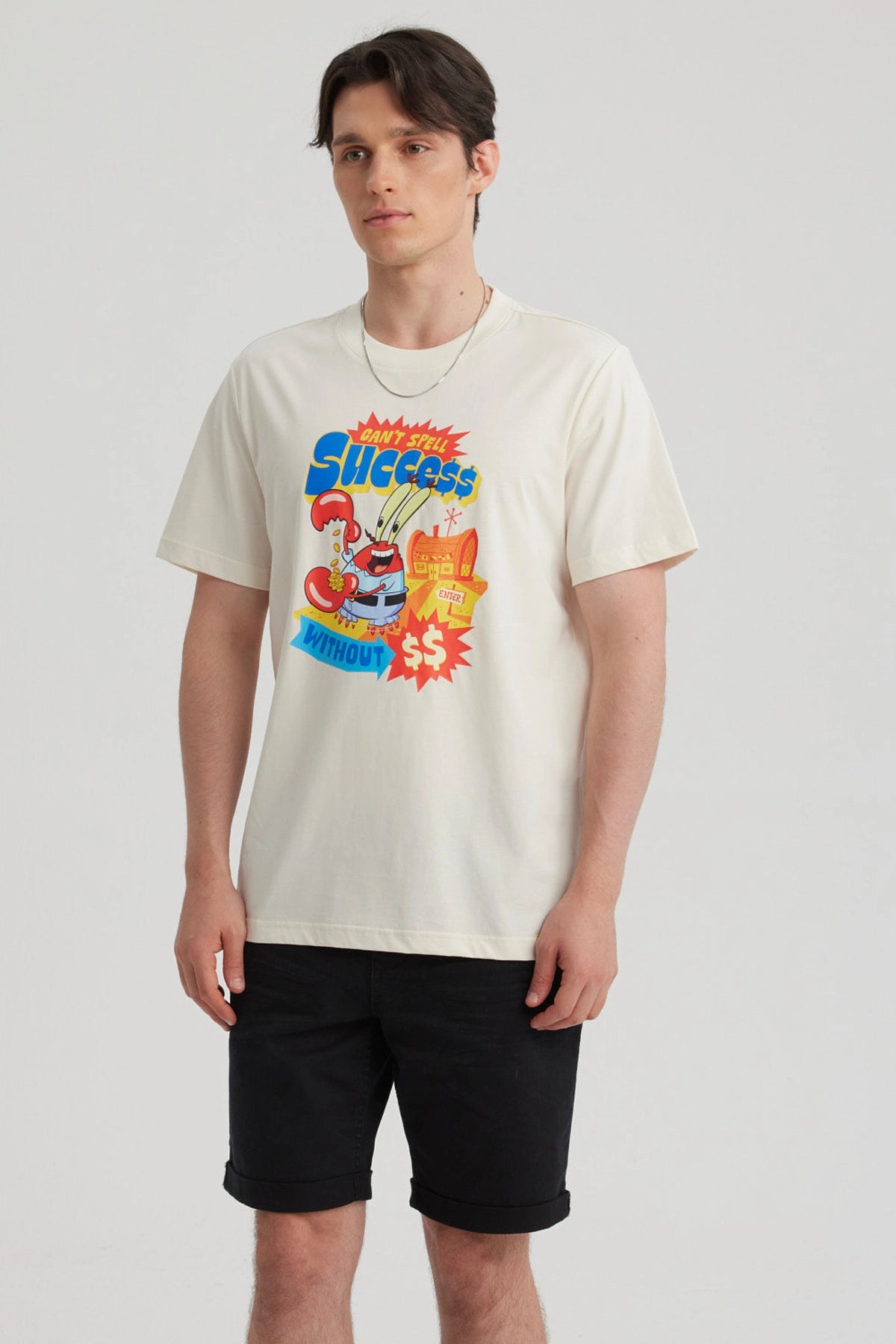 Polera Hombre Bob Esponja Beige