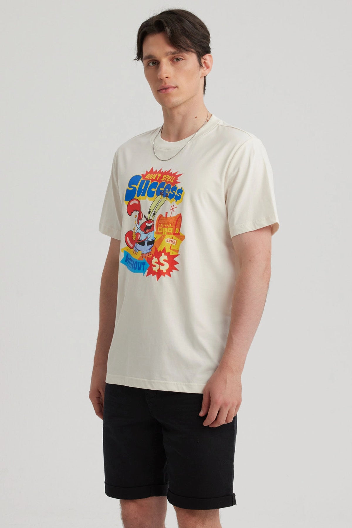 Polera Hombre Bob Esponja Beige