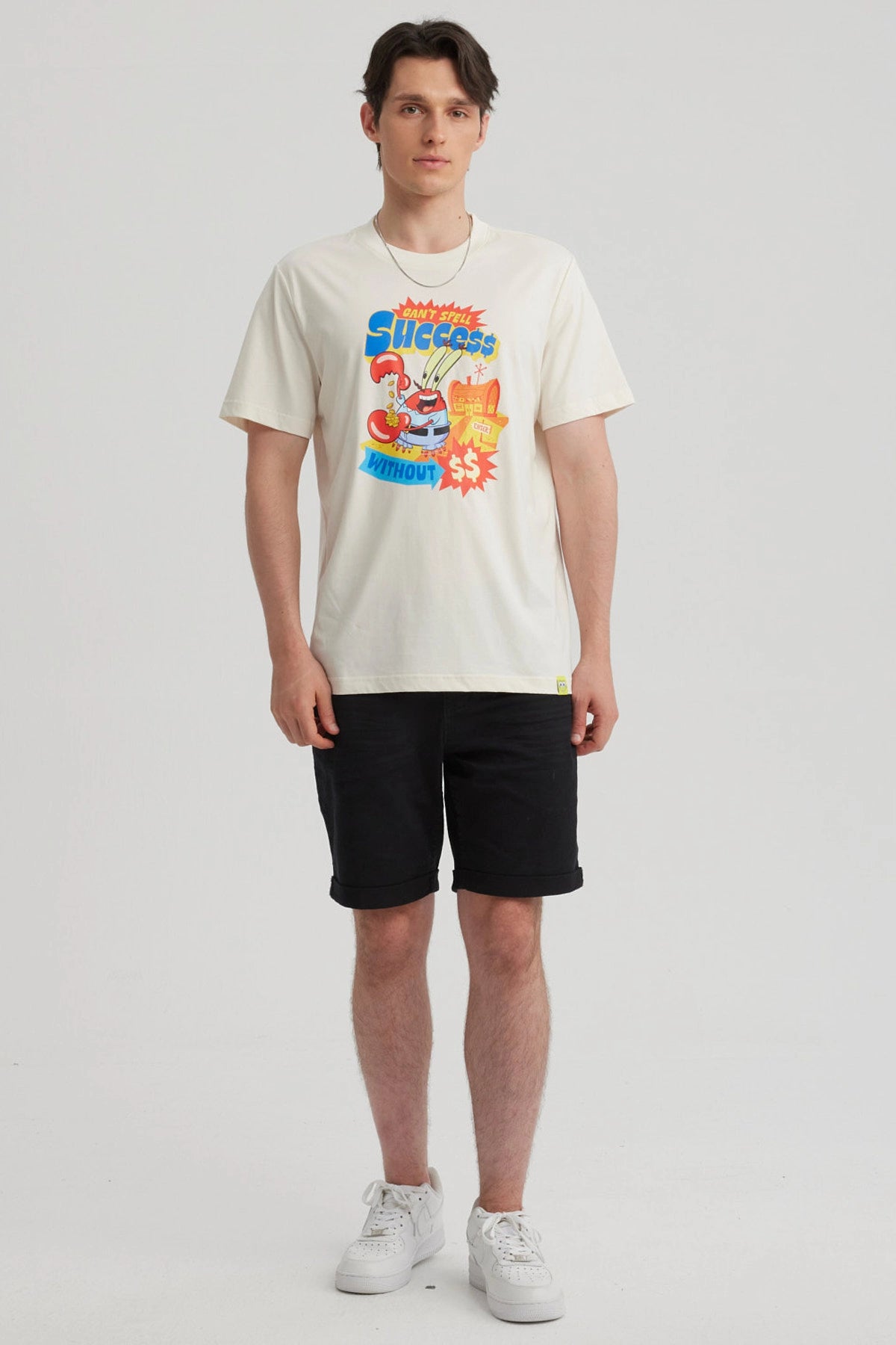 Polera Hombre Bob Esponja Beige