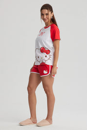 Pijama Mujer Hello Kitty Blanco