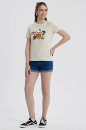 Polera Mujer Hello Kitty Beige