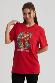 Polera Mujer Gryffindor Burdeo