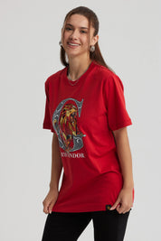 Polera Mujer Gryffindor Burdeo