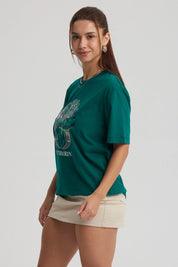 Polera Mujer Slytherin Verde