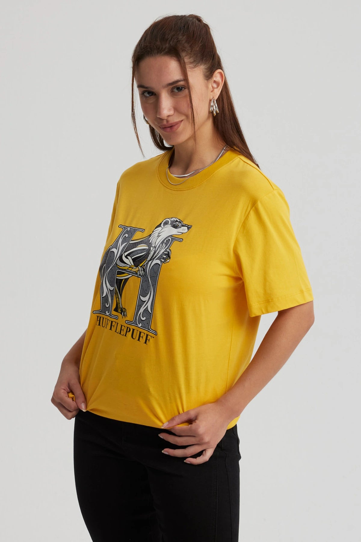 Polera Mujer Hufflepuff Amarillo
