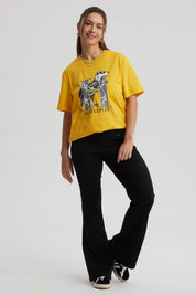 Polera Mujer Hufflepuff Amarillo