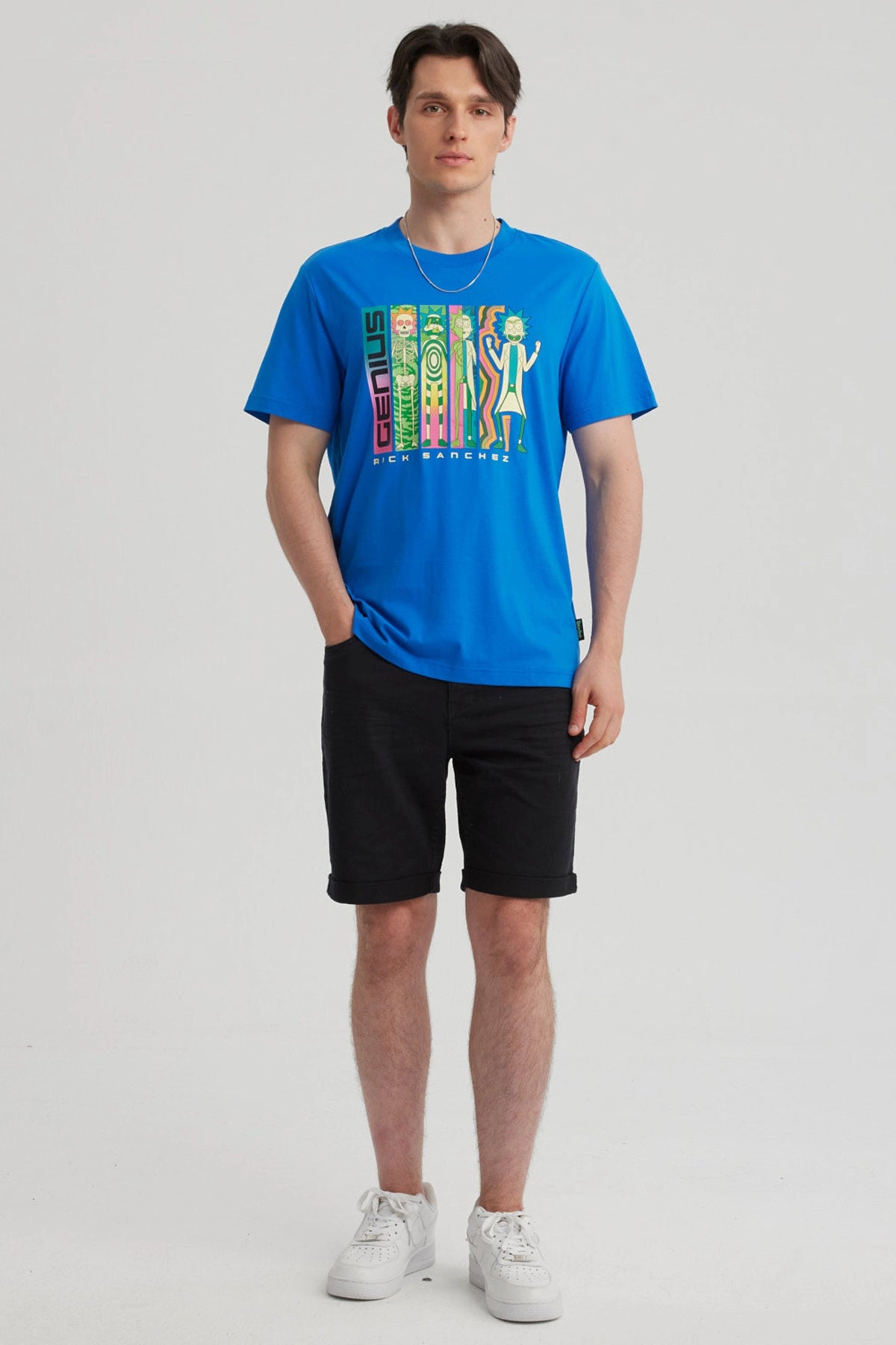 Polera Hombre Rick And Morty Azul Marino