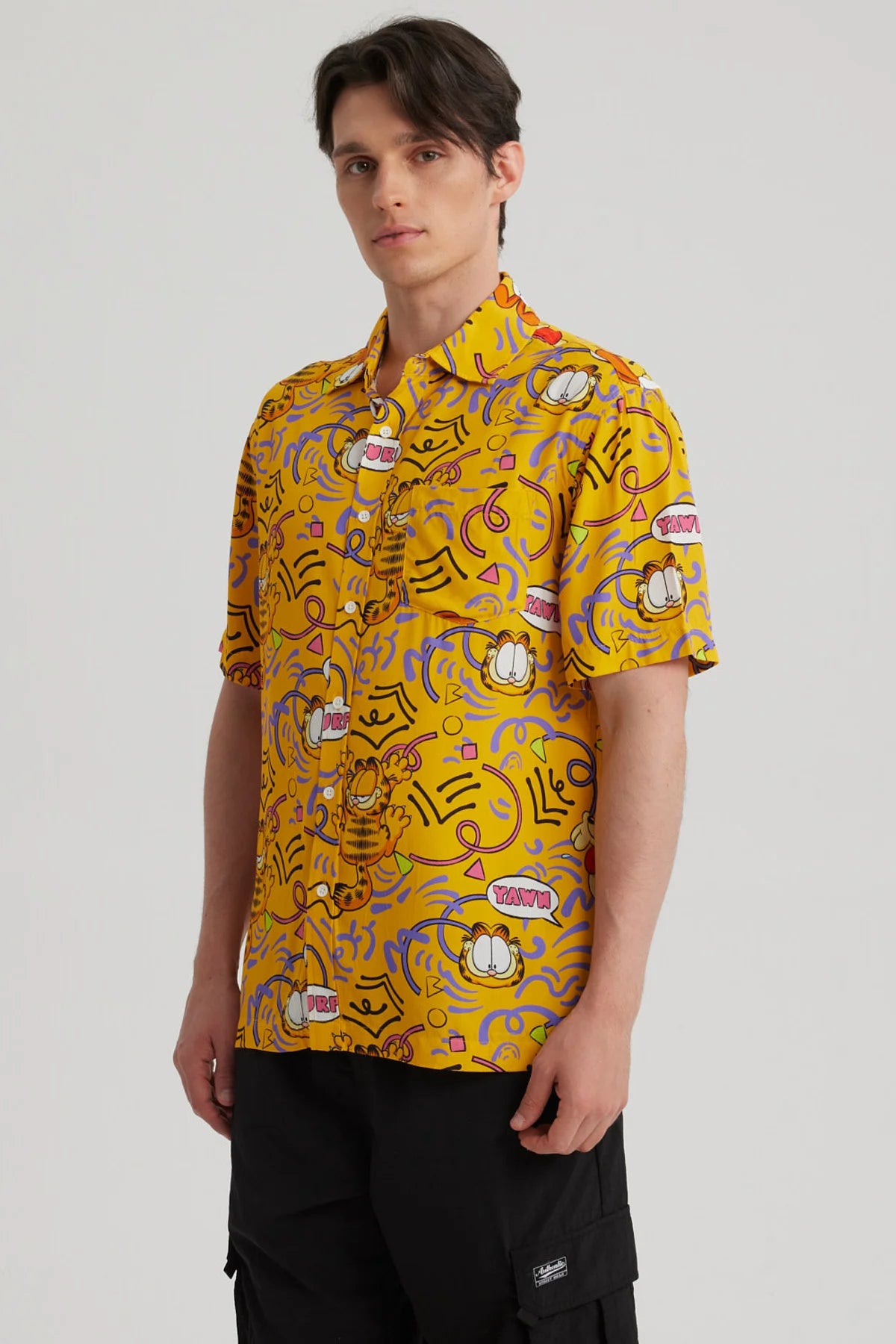 Camisa Hombre Garfield Naranjo