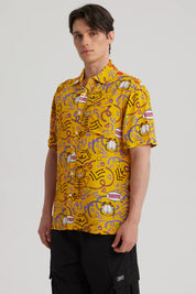 Camisa Hombre Garfield Naranjo