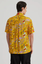 Camisa Hombre Garfield Naranjo