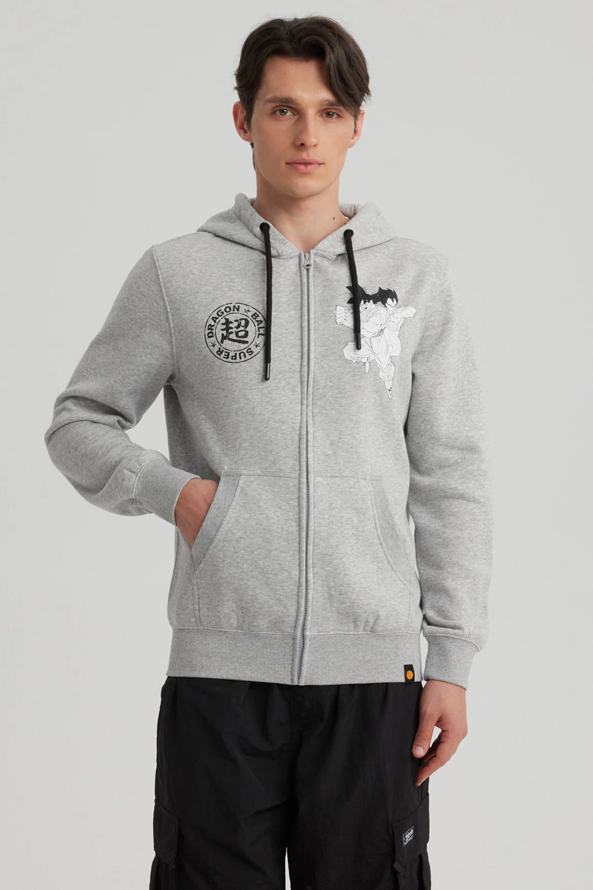 Polerón Hombre Gokú Gris Melange