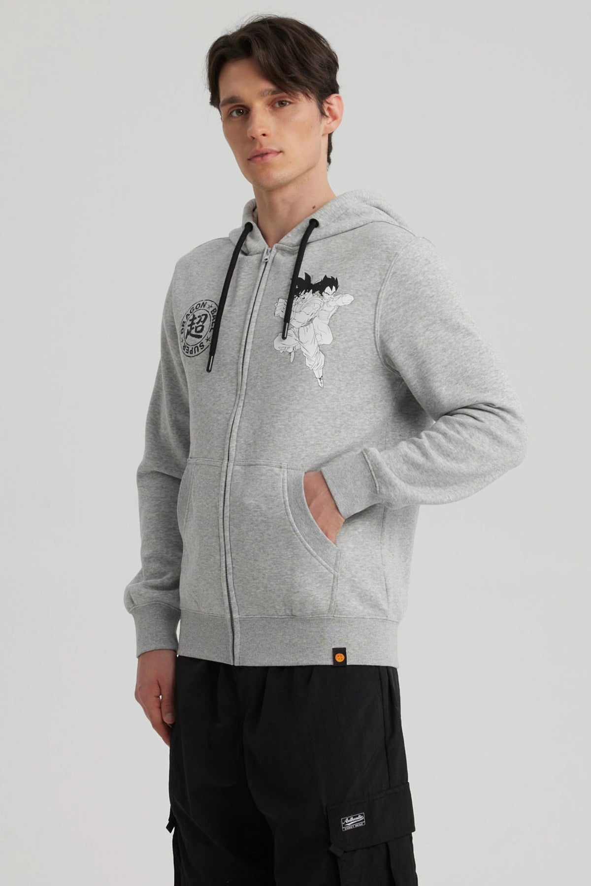 Polerón Hombre Gokú Gris Melange