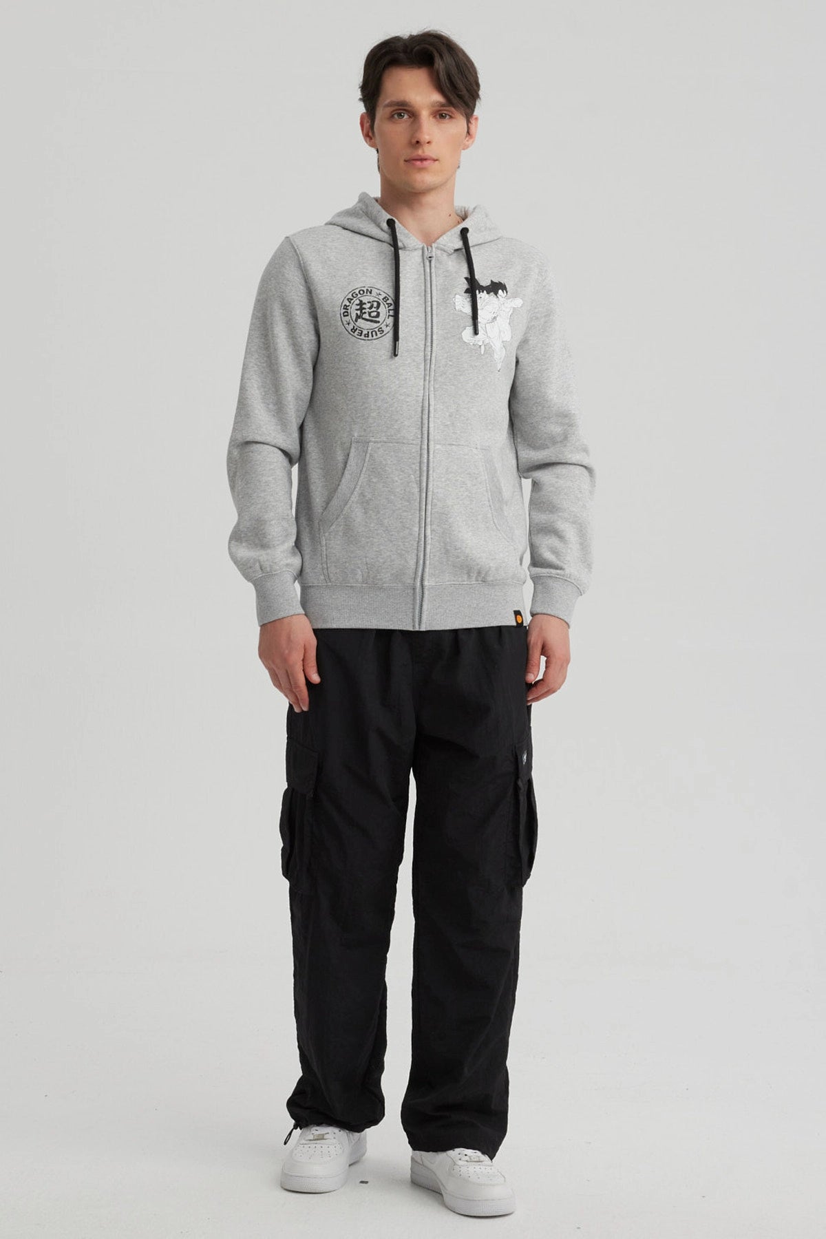 Polerón Hombre Gokú Gris Melange