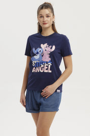 Polera Mujer Slim Azul