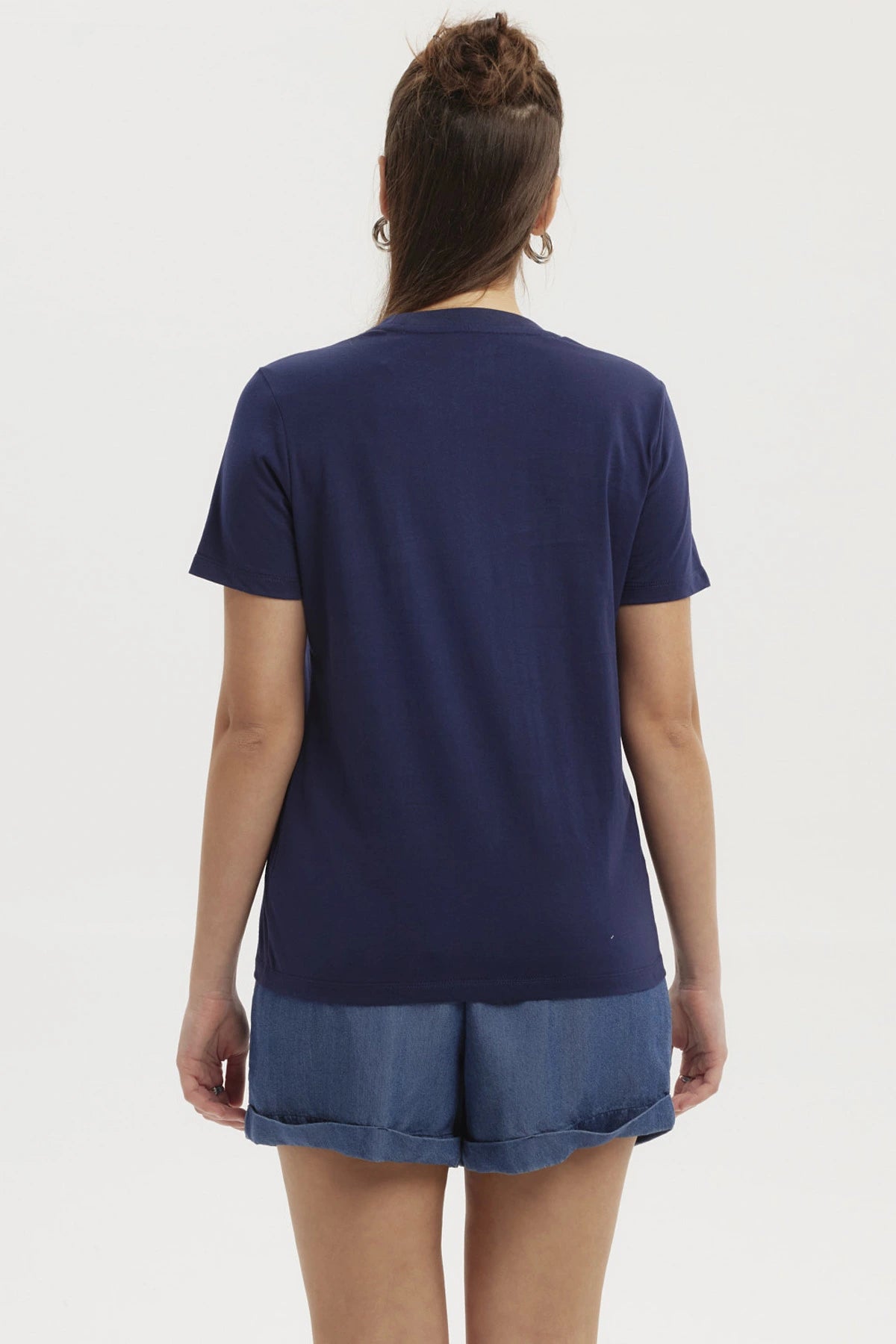 Polera Mujer Slim Azul