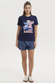Polera Mujer Slim Azul