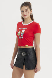 Polera Mujer Slim Fit Rojo