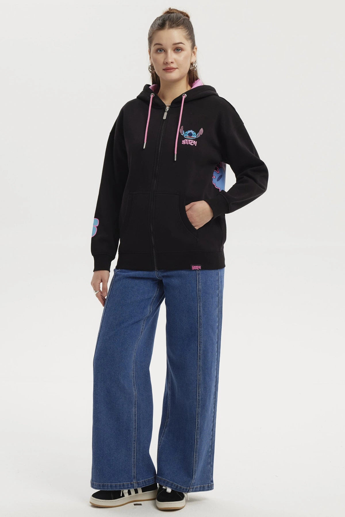 Polerón Mujer Regular Negro